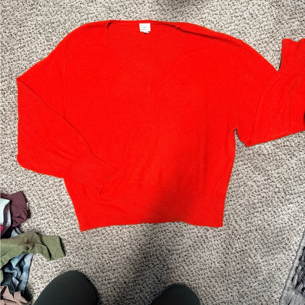 A New Day Cozy Red Sweater
